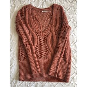 Kimchi Blue - EUC, Cable Knit V-neck Sweater